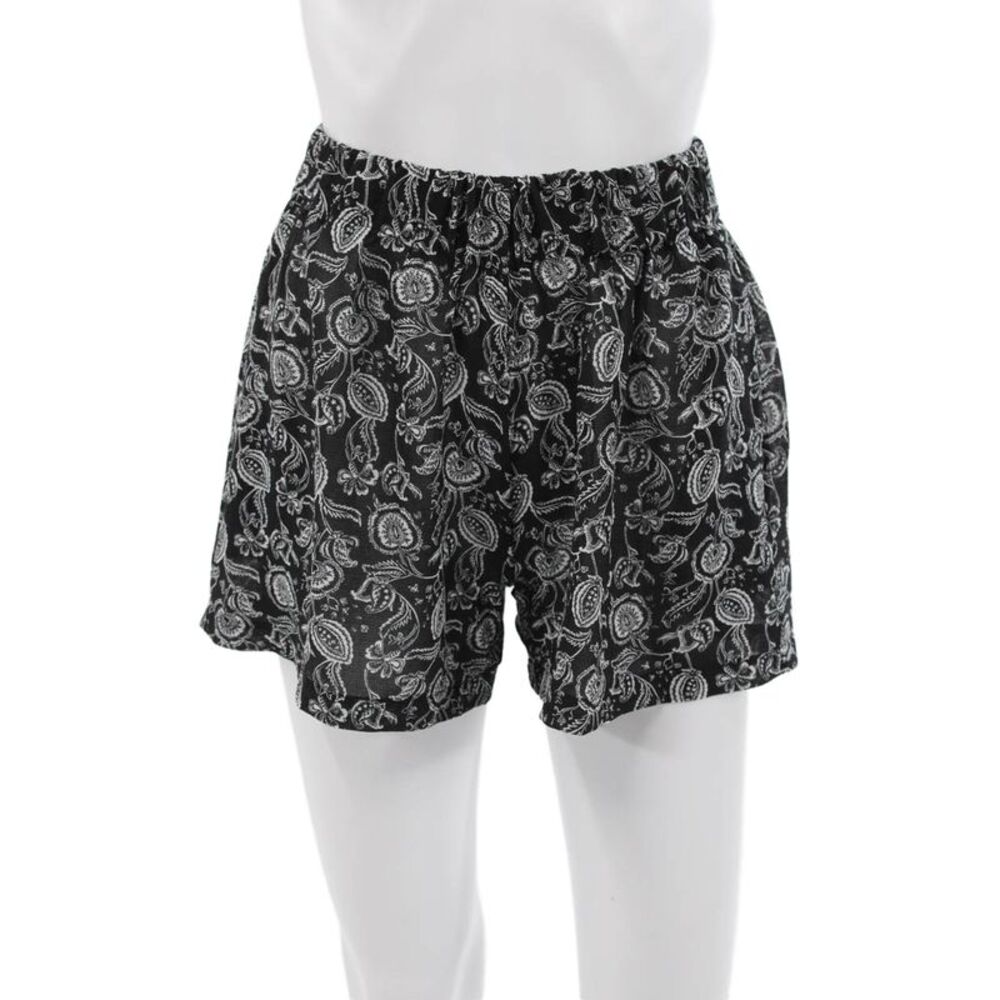 Muze Unisex Bohemian Paisley Black Shorts Size M